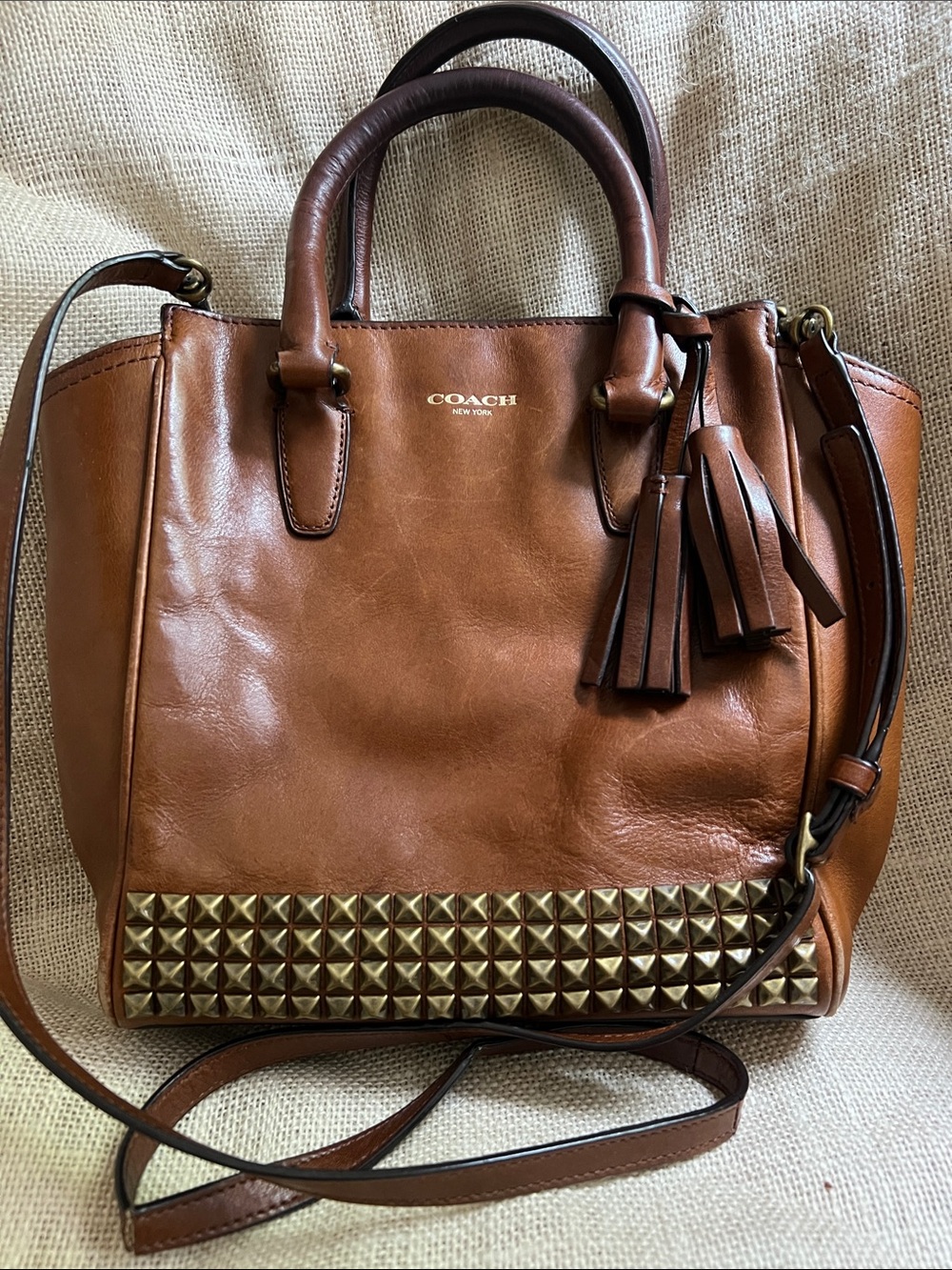 COACH Legacy Mini Studded Tanner Bag